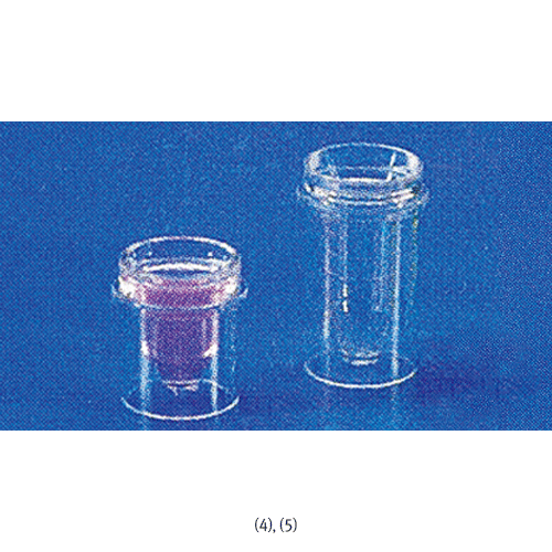 Kartell® PS Blood Sample Cup for Auto Blood Measurements<br>Disposable, -10℃+70/80℃, <Italy-Made> 혈액 분석 장비용 샘플 컵