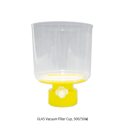DURAN® TILT GL56 Media Bottle, Unique 45° TILT Position, 500㎖<br>With White GL56 PP Screwcap, 2-positioned Bottom, Boro-glass 3.3, GL56 틸트 바틀