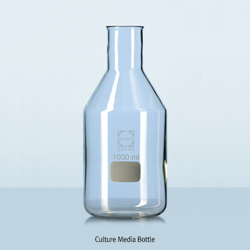 DURAN® Culture Media Bottle, with Beaded Rim, 100~5,000㎖<br>Ideal for Large Volume Culture, Boro-glass 3.3, 배양병