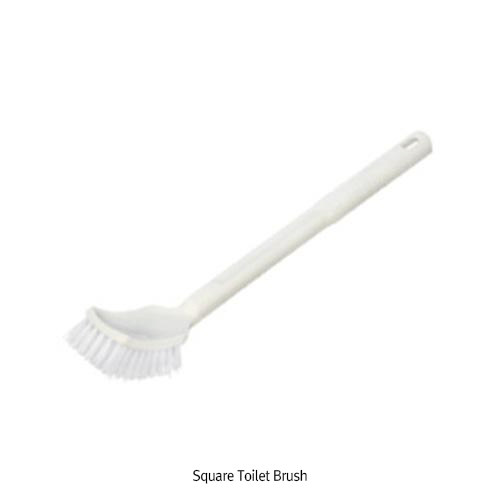 Square Toilet Brush, with PP handle, Multi-use, Overall Length 420mm<br>Ideal for Cleaning Toilet, Durable & Long Lasting, PP 사각 변기용 브러쉬