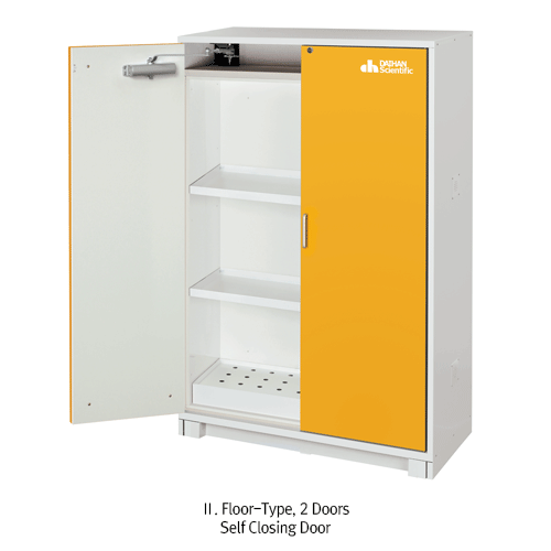 DAIHAN® Premium 90min-resistant Flammables Safety Cabinet “SCF90”, Type 90 by EN14470-1 Standard, 103~720 Lit<br>With 5-Layer Fireproof Structure(Powder-coated Steel·Ceramic-fiber Hybrid·Calcium Silicate Microporous·Gypsum·Melamine-coated Plywood)<br>Auto