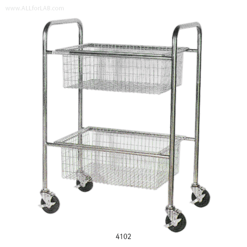 Utility Stainless-steel Cart, with 1~8 Wire Basket<br>Ideal for Drying, Storage, and Transfer, 건조·보관·운반용 다용도 카트