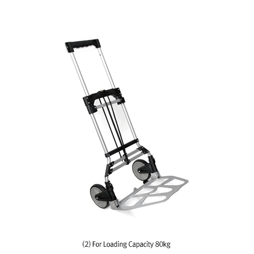 Folding Hand Cart, Aluminum Alloy, Personal-type, Portable, Loading Capacity 70~90kg<br>Ideal for Shopping·Travelling·Moving Stuffs, Height Adjustable, Durable, 접이식 핸드카트