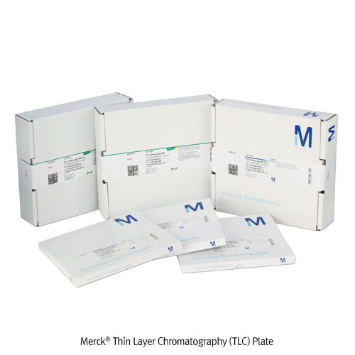 Merck® Thin Layer Chromatography(TLC) Plate, 20×20cm<br>With Silicagel Coated Glass·Plastic·Aluminum, 박층 크로마토그래피 판