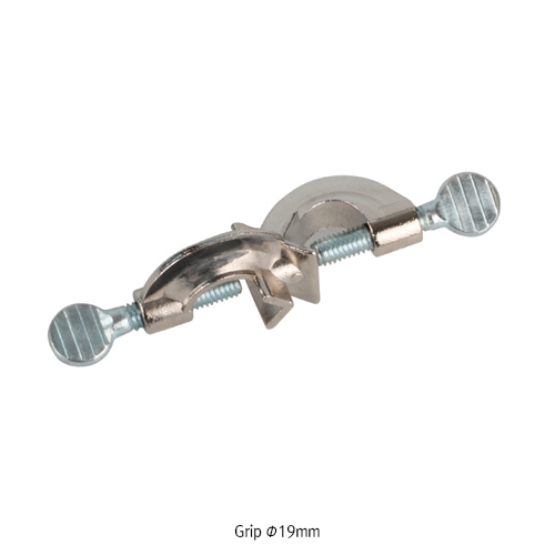 SciLab® Clamp Holder, Nickel-plated steel, Grip Capa. Φ19mm<br>Suitable for Fixed 90° Angle, S-type, <Korea-Made> 클램프 홀더