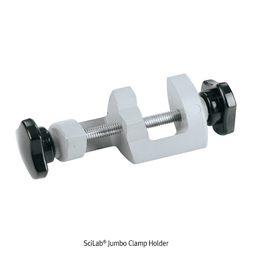 SciLab® Jumbo Clamp Holder, Cast-Aluminium, 28mm Opening, Grip Hole Φ33mm<br>Ideal for Φ27.2mm (or Less) Reactor Frame, <Korea-Made> 자이언트 홀더