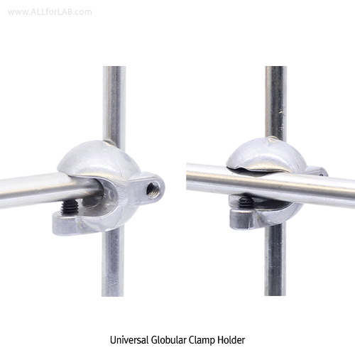 Universal Globular Connector, Cast-Aluminium, Grip Capa. Φ12/13mm<br>Multiuse (T Cross or Parallel) Connection, with Hexagon Socket Screw for L-Wrench, 만능 소/원형 클램프 홀더