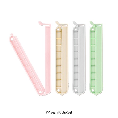 Sealing Clip Set, PP, for Sample Bags, Autoclavable, 플라스틱 밀폐클립세트