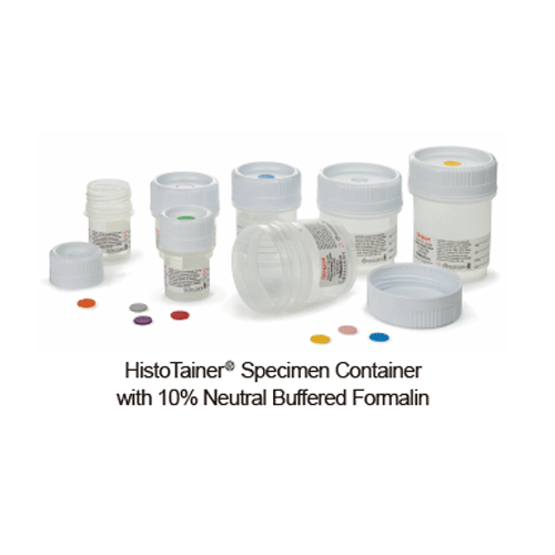 Simport® HistoTainerⅡTM PP Specimen Container, with PE cap, 50% Filled with 10% Neutral Buffered, 20~120㎖<br>Ideal for Collection·Transport·Storage of Histology Specimens, <Canada-Made> 조직 표본·검사물 보관 용기