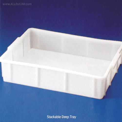 Kartell® HDPE Container, Stackable, White, 10·16·20Lit<br>Made of High-density Polyethylene(HDPE), -50℃+105/120℃, <Italy-Made> HDPE 大형 컨테이너, 백색