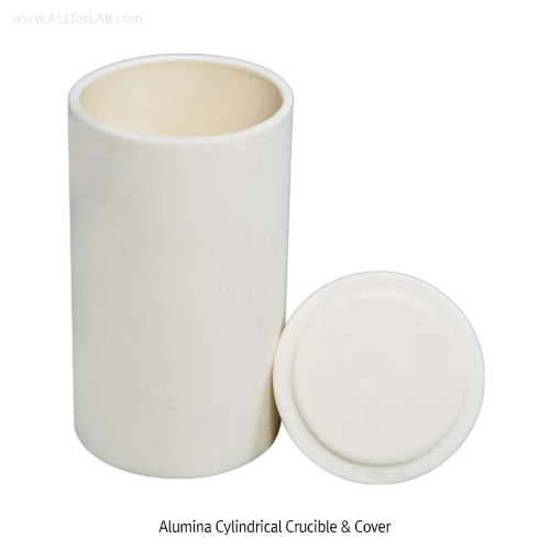 99.8% Alumina Crucible & Cover, B-form & Cylindrical, 15~1,000㎖<br>Up to 1,600℃, Al2O3, 고품질 알루미나 도가니와 뚜껑, 원형 & 원통형, 뚜껑별매