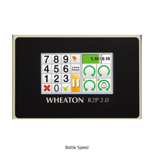 Wheaton® R2PTM 2.0 Roller Culture Apparatus, R2P 2.0 Control System, 1~11 Decks for 5~55 Bottles<br>With Top or Bottom Mounted Controller, 0.25~8.1/±0.01 rpm, Fixed/Removable Decks<br>With Advanced Color Touch Screen Interface, Belt Driven & Brushless DC 