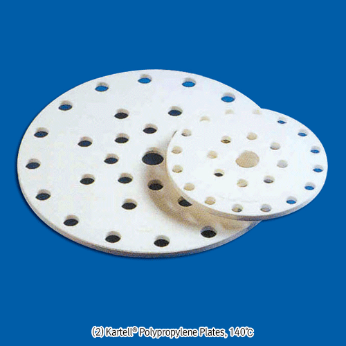 Desiccator Plate, PP & Stainless-steel, Perforated, Fine-finished, for 100-~300-type Desiccators