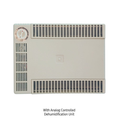 DAIHAN® 207·320·604Lit Auto-Dry PMMA Desiccator, Analog or Digital-Control, 15~60%RH<br>With Dehumidifier·Digital ℃·%RH Meter·Al-Frame·1Room, 자동 제습 데시케이터