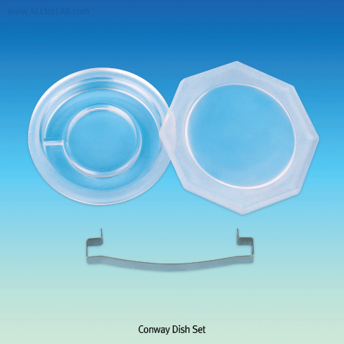 Conway Dish Set, with a Partitioned Ring Chamber, Lid, and Chip, od Φ83mm<br>With 2 Chambers of Φ60×h9 and Center Φ35×h4mm, 콘웨이 디쉬 세트