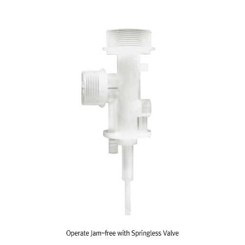 DAIHAN® WisdoseTM 0.25~100㎖ Standard & HF Bottle Top Dispenser, with Adjustable Intake Tube & Flexible Delivery Nozzle<br>With Re-Circulation Valve & Calibration Report, Fully Autoclavable, CE·ISO·DAkkS·IAF Certified<br>“Standard” & “HF”(for Hydrofluoric 