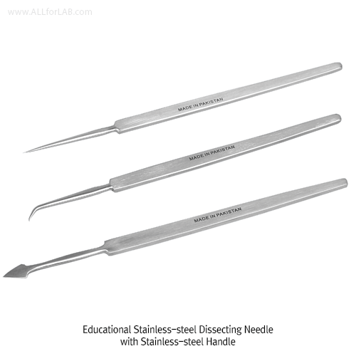 Dissecting Needle, Stainless-steel, with Handle, L140mm<br>With Straight·Bent·Lancet-model, Rustproof, 해부용 니들