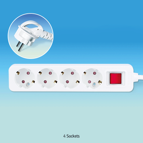 Winners® 1.5 ~10m General Multiple Socket-outlet, Polycarbonate/PC ABS, AC 250V, 15A<br>With Function for Prevention of Electric Shock, Earth-type, Heat-Resistant, 멀티탭(접지)