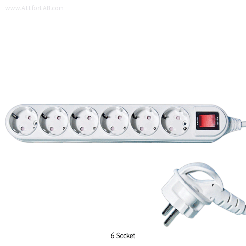 Winners® 1.5 ~10m General Multiple Socket-outlet, Polycarbonate/PC ABS, AC 250V, 15A<br>With Function for Prevention of Electric Shock, Earth-type, Heat-Resistant, 멀티탭(접지)