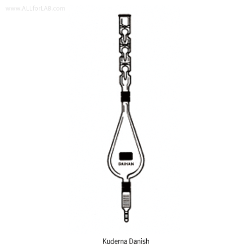 SciLab® Kuderna-Danish Evaporative Concentrator Kit, 500㎖<br>Made of Original DURAN® Flask & Borosilicate Glass 3.3, 쿠데르나-데니스 농축기 세트