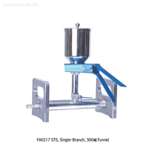 TJV® Vacuum Manifolds & Filter Holder Funnel, Ideal for Strong Solvents & HPLC media<br>With All Stainless-steel & Glass Funnel, Single-/3-/6-Branchs, <China-made> 진공 매니폴드&필터 홀더