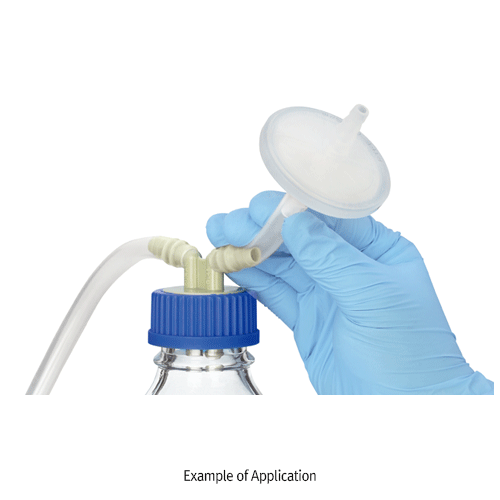 Biofil® Φ50mm PTFE Syringe Filter, Non-sterile, with Hose Barb or Thread, 0.22 & 0.45㎛<br>Ideal for Filtering Corrosive Chemicals & Solvents, Φ50mm 비멸균 시린지 필터