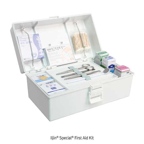 Iljin® Special® First Aid Kit, Slide Tray System, Medicaluse<br>With 21 items(36×22×h18cm), and 18 items(33×19×h15cm)<br>With ABS Case, SP구급함, 슬라이드타입 수납형