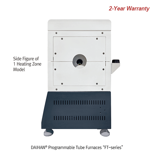 DAIHAN® Programmable Tube Furnaces “FT-series”, Embedded Heating Elements-type, 1,000℃<br>With Digital PID Programmable Control, 1- or 3-Heating Zone, Φ3~Φ14cm Tubes, 1,000℃ 프로그램식 튜브 전기로