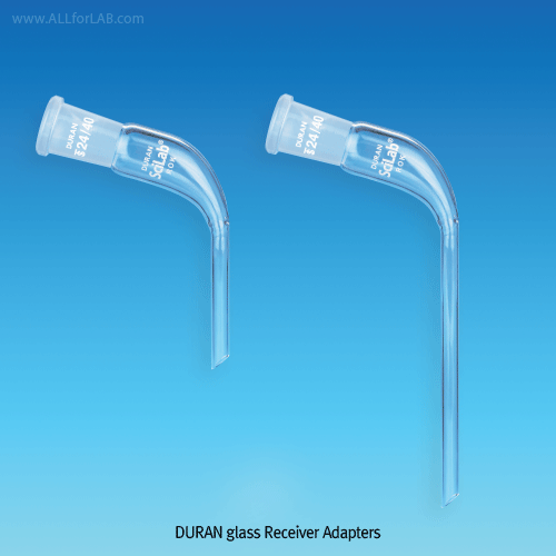 Receiver / Delivery Adapter, with ASTM & DIN Joints<br>Made of Borosilicate Glassα3.3, 리시버 어댑터