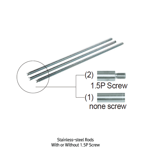 DAIHAN® High-Quality Stainless-steel (#304) Rod, for Plate Stand, Φ16 & Φ23 mm