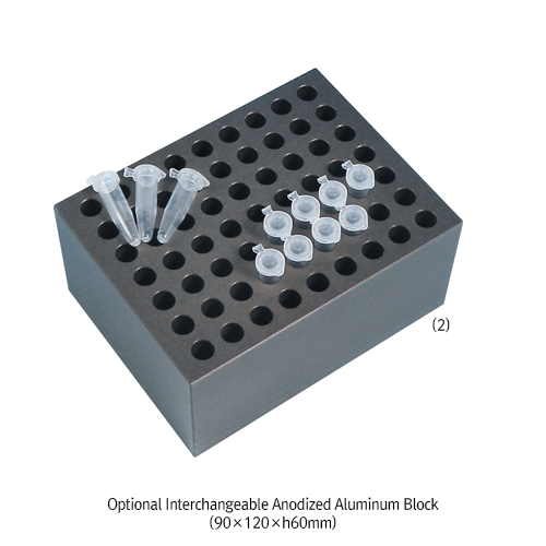 DAIHAN® High-performance Heating Block/Dry Bath Incubator “HB-96D”, Dual-type<br>With Fuzzy Control, Molded Heater, Modular Anodized Aluminum Blocks, Acrylic Lid, Touch-button Controller, up to 150℃, ±0.1℃<br>히팅 블록, 디지털 퍼지 컨트롤 시스템, 듀얼 조절기/블록, 일체형 주물 히터, 블