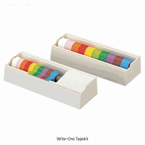 10 Color Write-on Label Tape-Kit, w15/w25mm×L5m, -40℃+115℃<br>Ideal for Writing/Marking, Water, Oil, Acid, Alkali and Other Chemical Resistance, 라벨 테이프 킷트