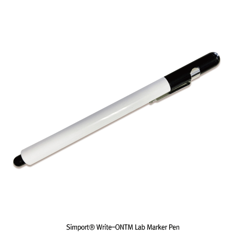 Simport® Write-ONTM Lab Marker Pen, for High-Temperature and Solvents, 0.5mm Tip<br>Specially Useful for Histology Marking, Black, 195℃, <Italy-Made> 고온/솔벤트용 마킹펜