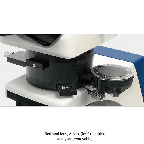 Kern Powerful Polarizing Microscope “OPO”, with Height-adjustable Swing-out Abbe Condenser, 40×~ 400×<br>With Complete Koehler illumination, Built-in Center-adjustable Bertrand Lens, 고성능 편광 현미경