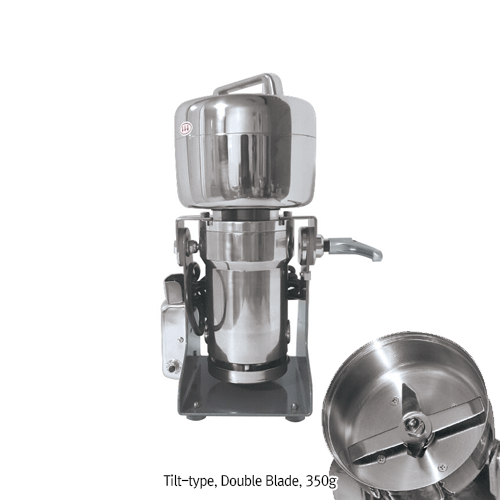 Mill Powder Tech Powerful Cutting & Crushing Pulverizer for Laboratory, 24000- & 30000-rpm<br>With Stainless-steel Body & Chamber, and Blade, for Small Samples 150·250·350g, 실험실용 다용도 분쇄기
