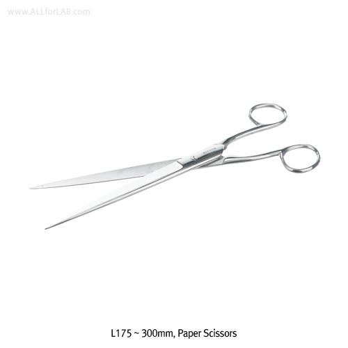 Bochem Paper Scissors, for Cutting Paper, with Sharp-Sharp Tip, L175~300mm<br>Stainless-steel 430, Finished Surface, Rustproof, 페이퍼용 가위