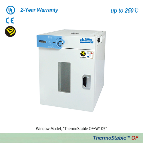 DAIHAN® Forced-air Drying Oven “OF”, 3-Side Heating Zone, 50·105·155·305 Lit, up to 250℃, ±0.3℃<br>With Wire Shelves, Digital PID Control, Jog-Dial & Push Button, Digital LCD, with Back-light, Pre-Heating Zone, Certi. & Traceability<br>강제 순환식 정밀 건조기/오븐, 고