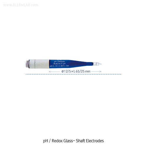 SI Analytics® BlueLine Special pH Combination Electrode & Connection Cable, Glass & Plastic Shaft<br>For Special Applications, 블루라인® 특수 pH/Redox 복합 전극