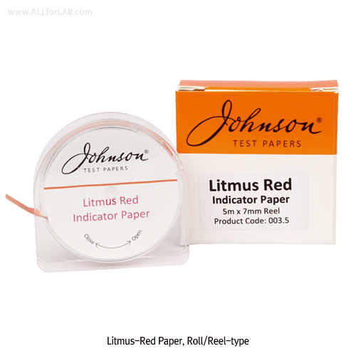 Johnson® Litmus-Blue·Red·Neutral (Book & Roll-type) Paper, for Simple Test of pH-Acidity·Alkalinity of a Solution<br><UK-Made>“ 리트머스” 페이퍼, 용액의 pH - 간편시험지, 북 & 롤-타입