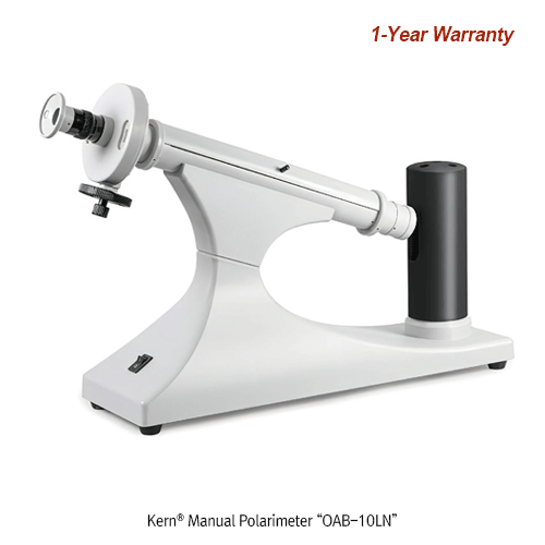 Kern® Manual Polarimeter “OAB-10LN”, with 589nm Sodium Vapour Lamp & Glass Cuvettes<br>Ideal for Evaluate Liquid Optically-active Samples, Measuring Range ±180°, Division 1°, 편광계·원형라이트 장착