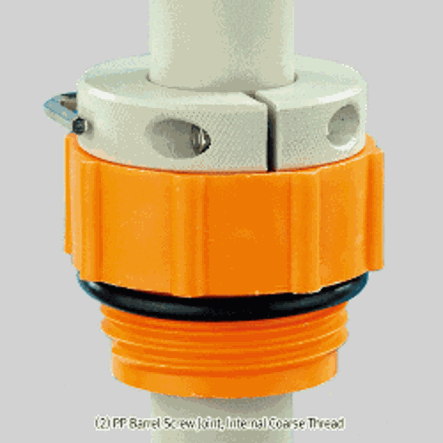 Burkle® PTFE Ultrapure Chemical Barrel Pump, 270 & 400㎖/stroke<br>With Immersion Tube Φ32mm-Adjustable Length, <Germany-Made> 순수 케미컬 배럴펌프