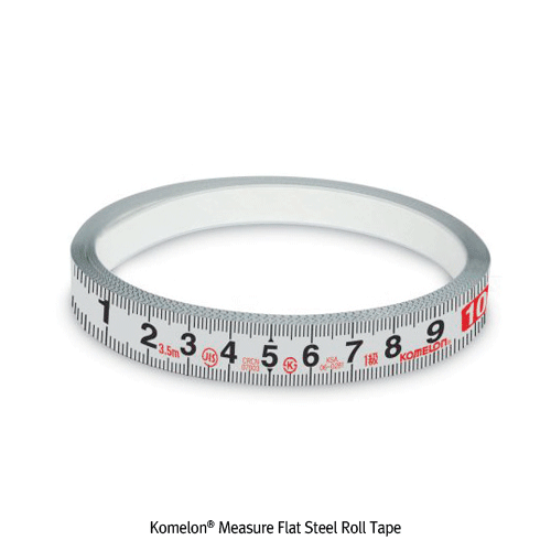 Komelon® 100 & 200cm Measure Flat Steel Roll Tape, with Adhesive Backing<br>Ideal for Work-table, Drafting-table, Table-saw, width 13mm, 접착형 줄자