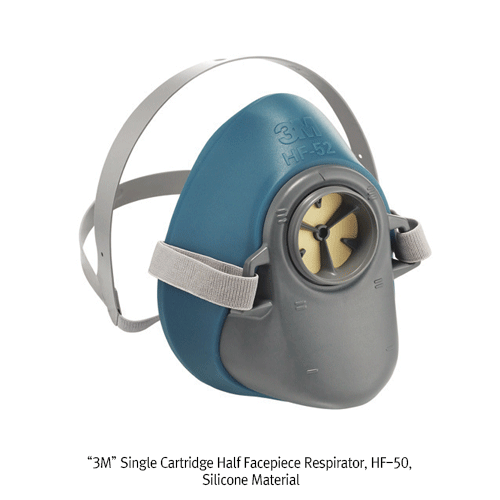 3MTM Single Vapor/Gas Cartridge Half Facepiece Respirator “3200” & “HF-50”, Reusable, Used with Filter Cartridge(Option)<br>For Reliable & Convenient Respiratory Protection, Lightweight, 방독/방진 호흡 보호구, 단구 반면형, 필터카트리지 별매