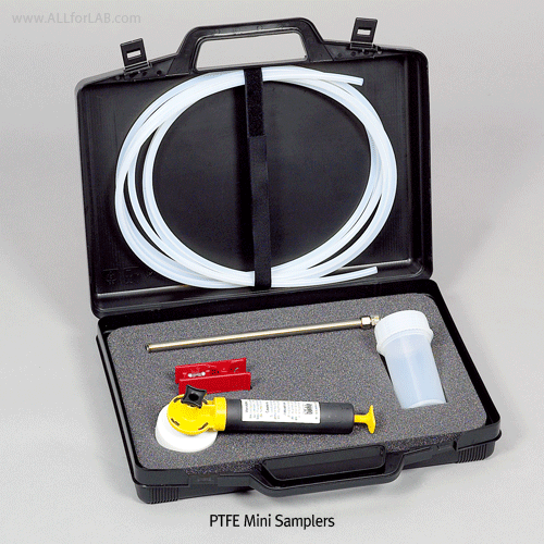 Burkle® PE & PTFE Liquid Sampler Set, 5m Suction Height, with Vacuum Pump<br>With Handy Transport Case, for General Sampling, 100/180㎖, 액상 샘플러 세트