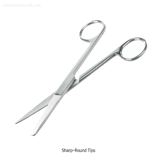 Bochem® Dressing Scissors, Rustproof Stainless-steel & Titanium, L130~160mm<br>With 3-type Tips, Straight, Finished Surface, 연구용 가위