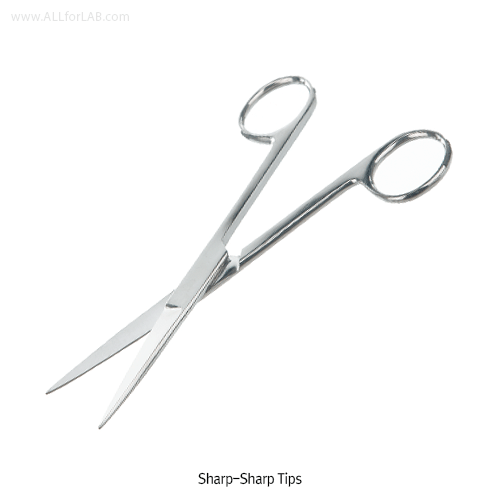 Bochem® Dressing Scissors, Rustproof Stainless-steel & Titanium, L130~160mm<br>With 3-type Tips, Straight, Finished Surface, 연구용 가위