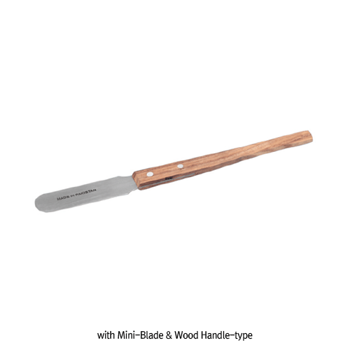 High Grade Stainless-steel Blade Handy Spatula, Popular-model, L150~415mm<br>With Normal- & Mini-Blade, 인기형 핸디 스패츌러, 연고칼, 비자성/비부식