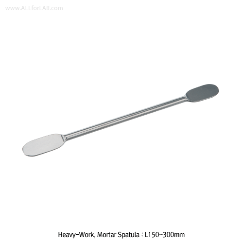 Bochem® Mortar Double Spatula, High Grade Stainless-steel, L150~300mm<br>Heavy Stem Φ8 & 10mm, for Heavy-Work, <Germany-Made> 모르타르 양면 스패츌러, 독일제, 비자성/비부식