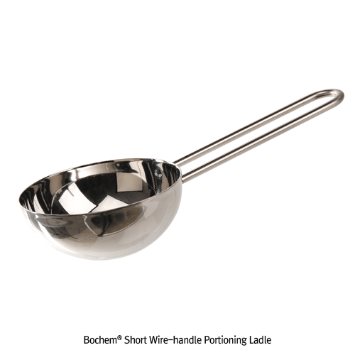 Bochem® Short Wire-handle Portioning Ladle, High Grade Stianless-steel, 125~500㎖<br>Non-magnetic, Rust-free, High-Polished, <Germany-Made> 스텐 정량 분배 주걱/국자, 비자성/비부식