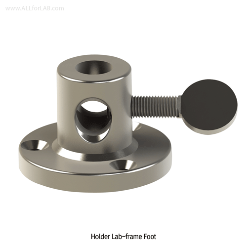 SciLab® Lab-Frame Foot, Zinc-diecasting, Nickel coated, for Lab-Frames<br>Suitable for Φ13mm Pipe & Rod, 프레임 다리(풋)